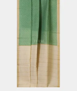 Green Maheshwari Printed Cotton Saree T5589652