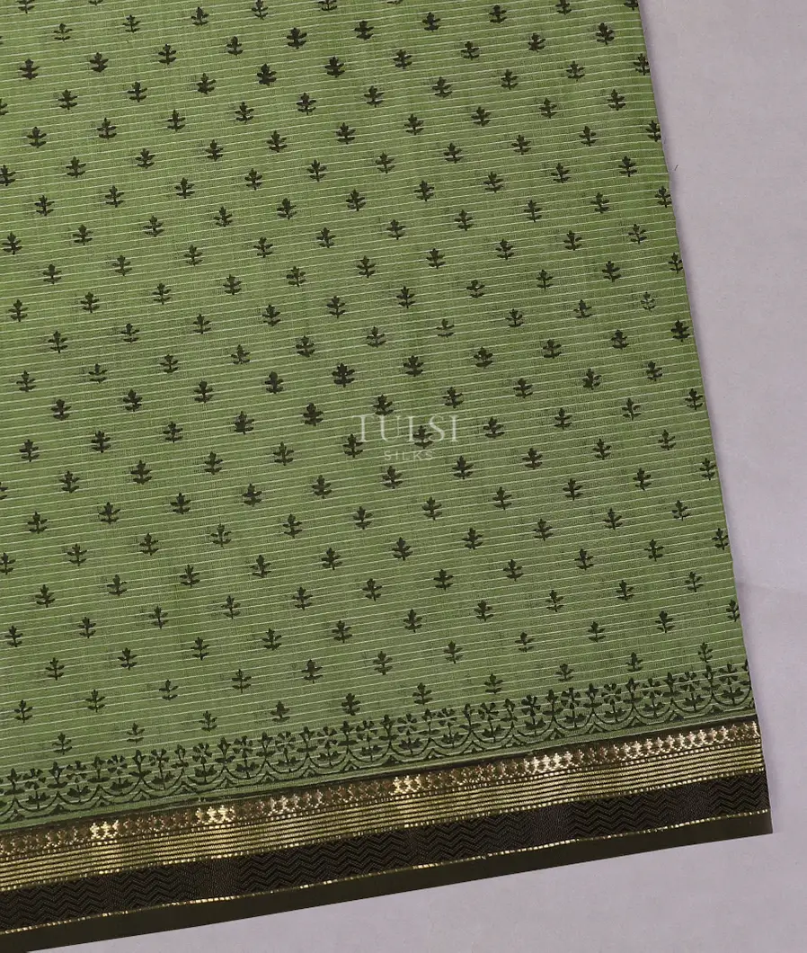 Green Maheshwari Printed Cotton Saree T561662-image