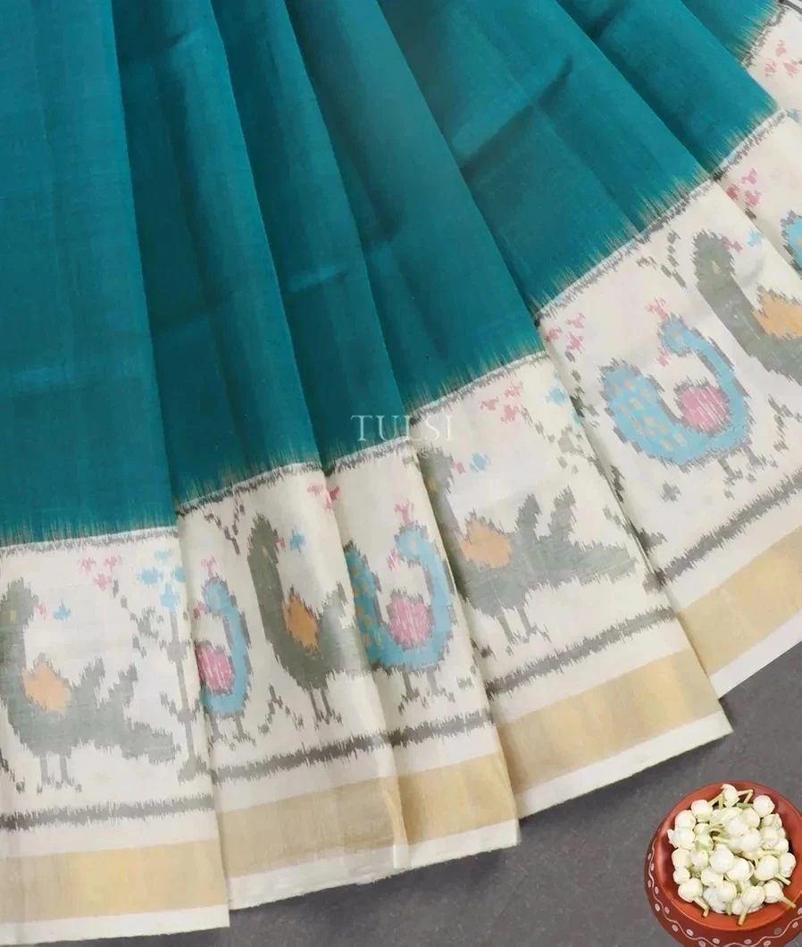 Blue Patola Silk Saree T5598092