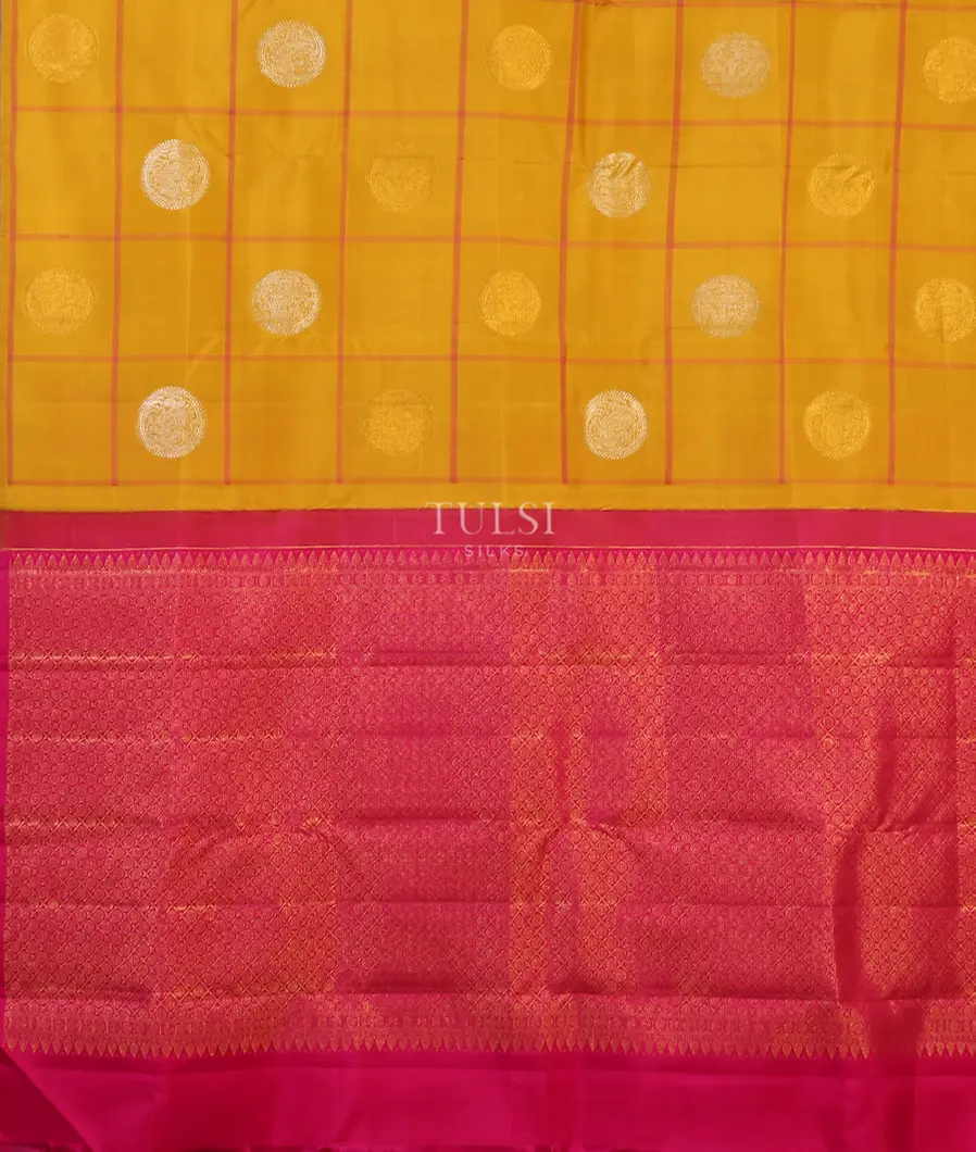 Yellow Kanjivaram Silk Saree T5611724