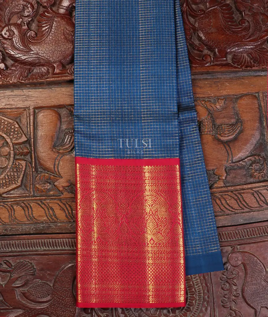 Blue Kanjivaram Silk Pavadai T563848-image