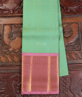 Greenish Blue Kanjivaram Silk Pavadai T5637871