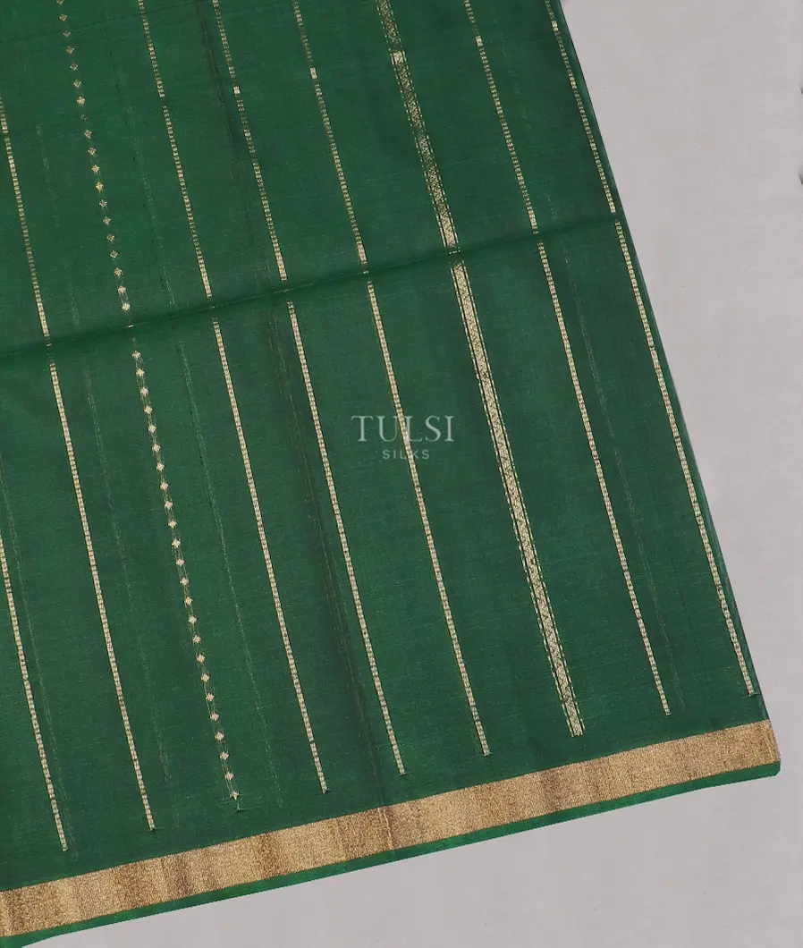 Green Pochampalli Silk Cotton Saree T555613-image