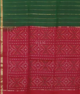 Green Pochampalli Silk Cotton Saree T5556134