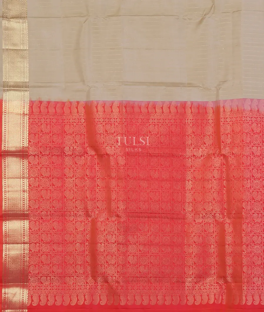 Grey Kanjivaram Silk Saree T5602554