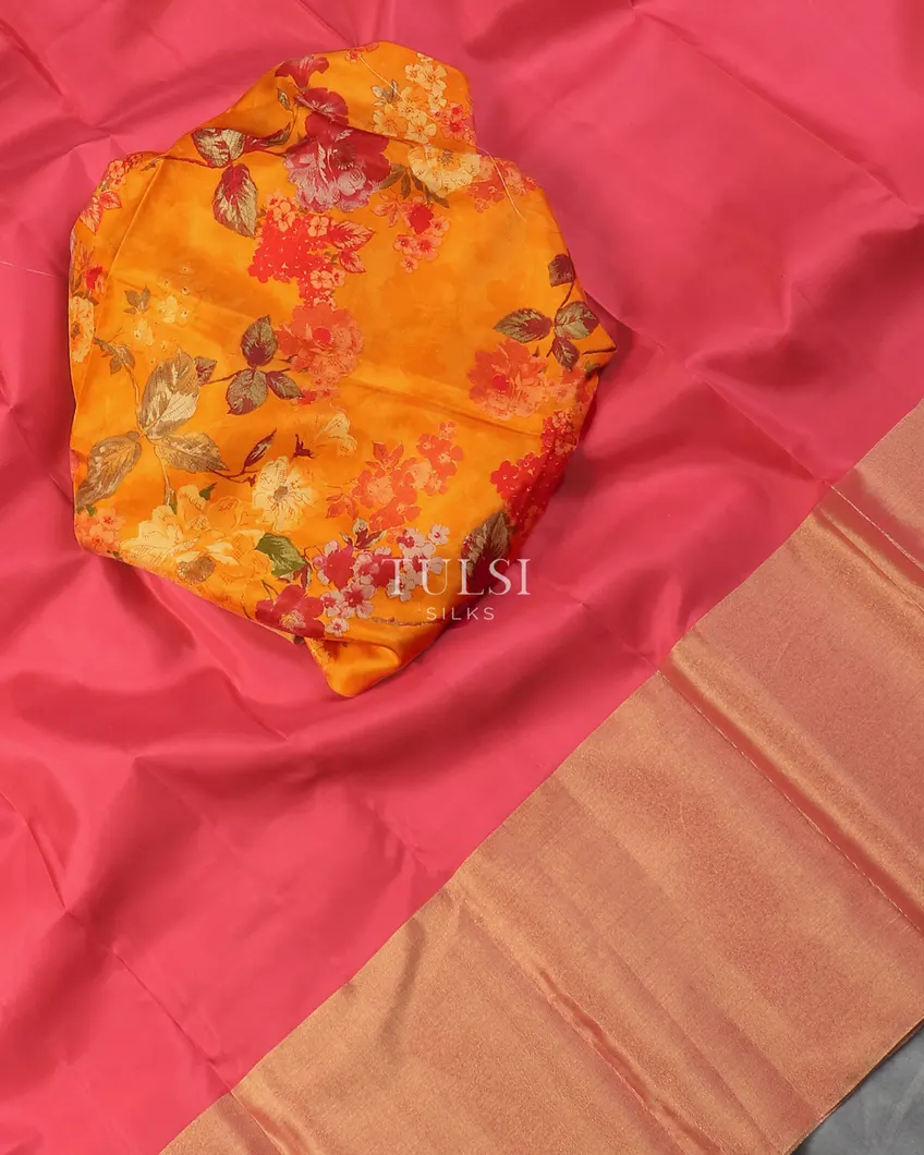 Pink Soft Silk Saree T5633936