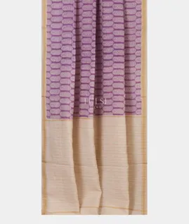 Purple Maheshwari Printed Cotton Saree T5589722