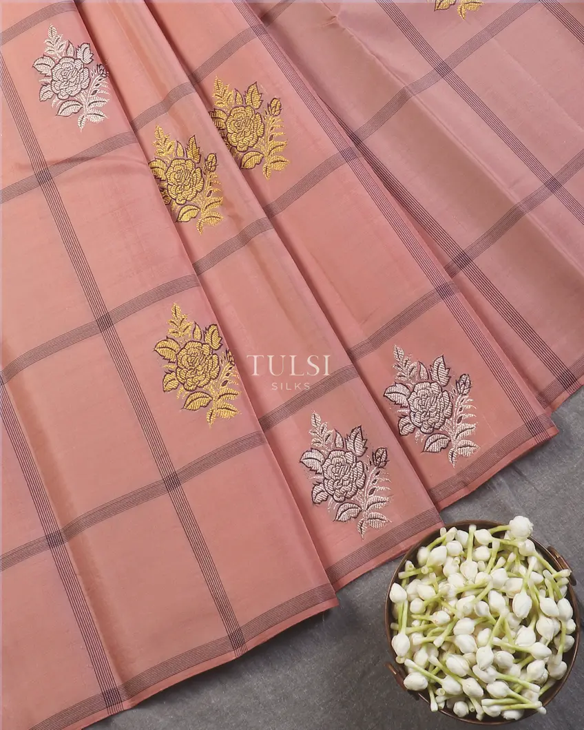 Light Pink Kanjivaram Silk Saree T5645362