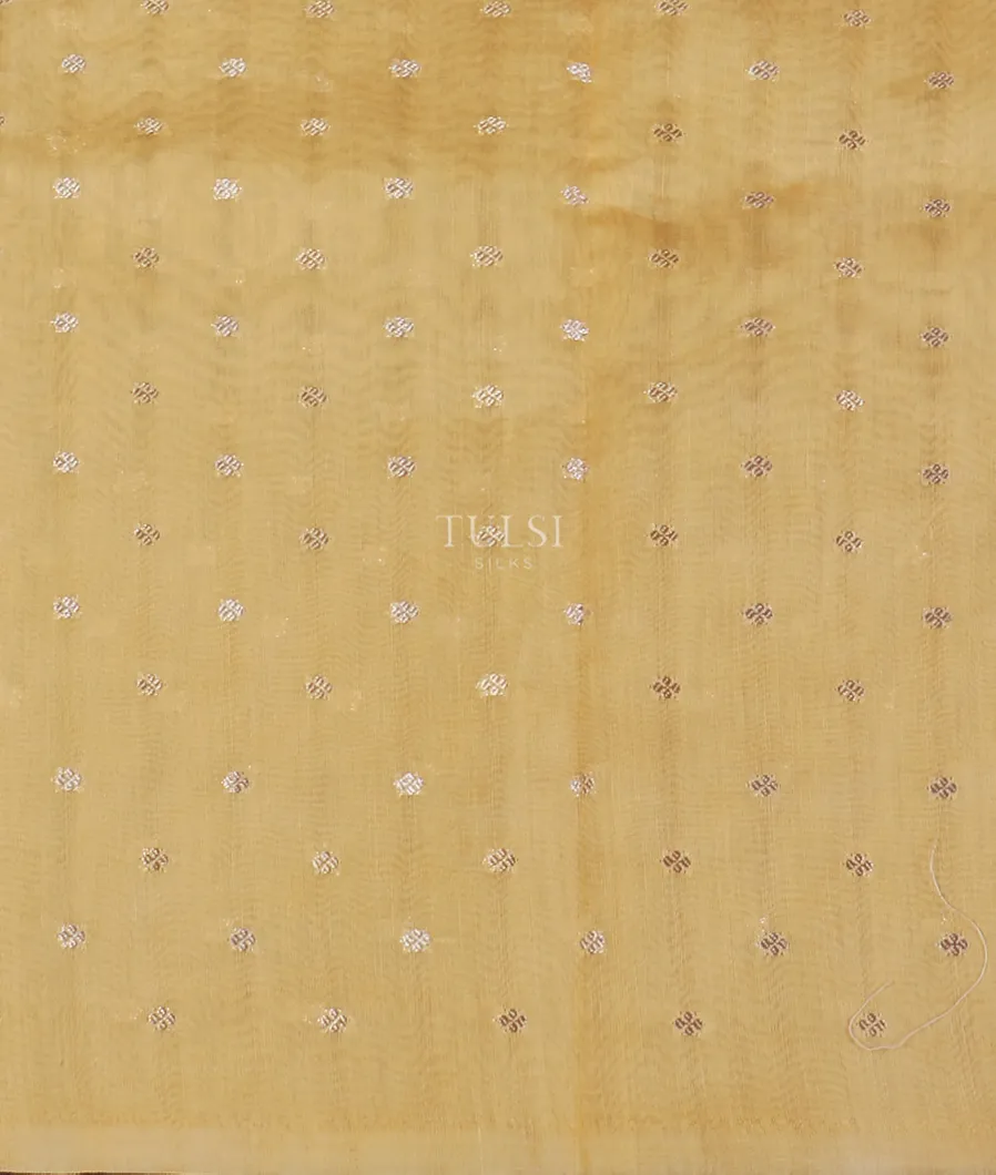 Yellow Kora Organza Embroidery Saree T5643213