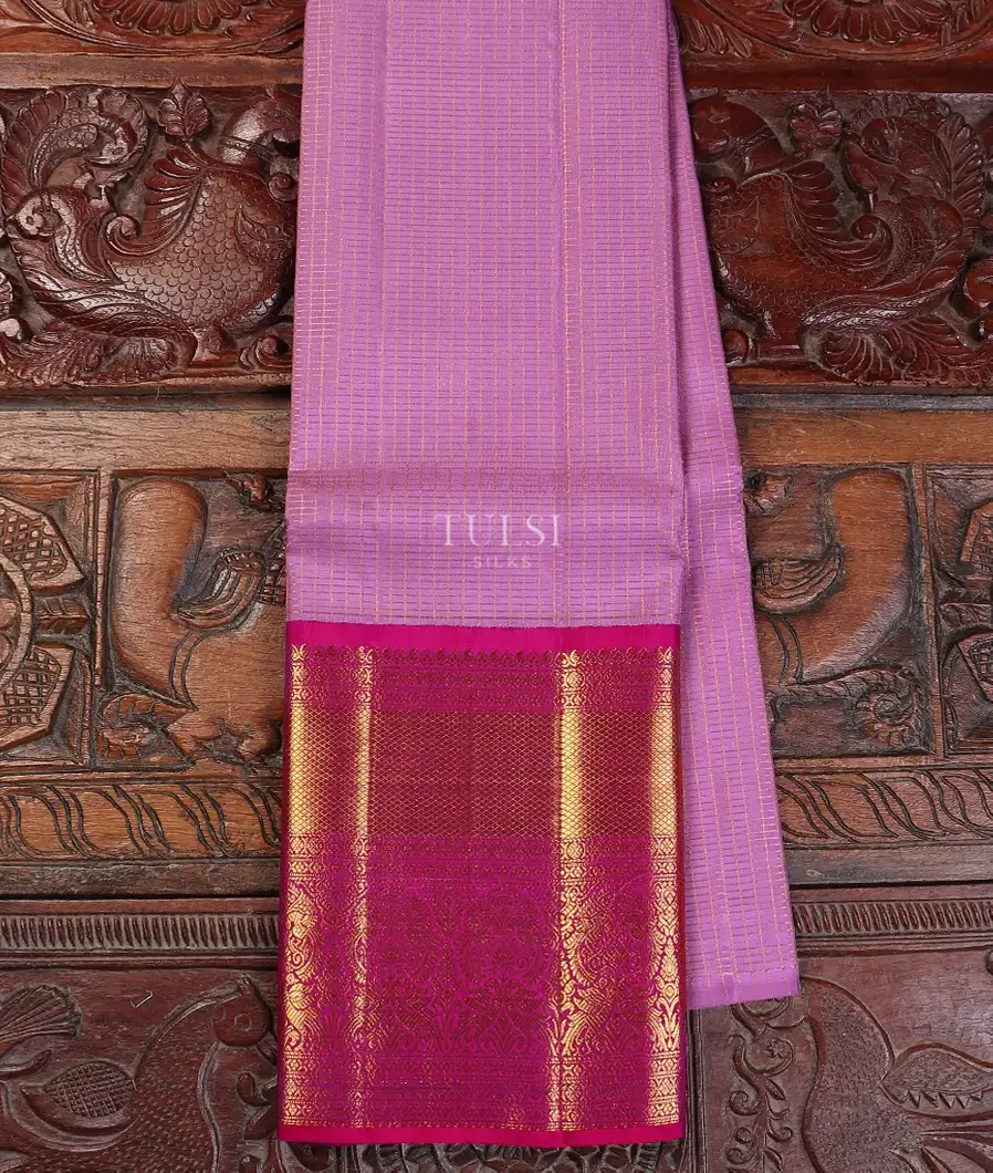 Lavender Kanjivaram Silk Pavadai T563830-image