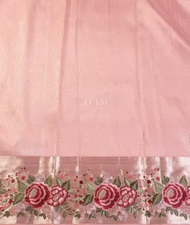 Pink Kanjivaram Embroidery Silk Saree T5639013