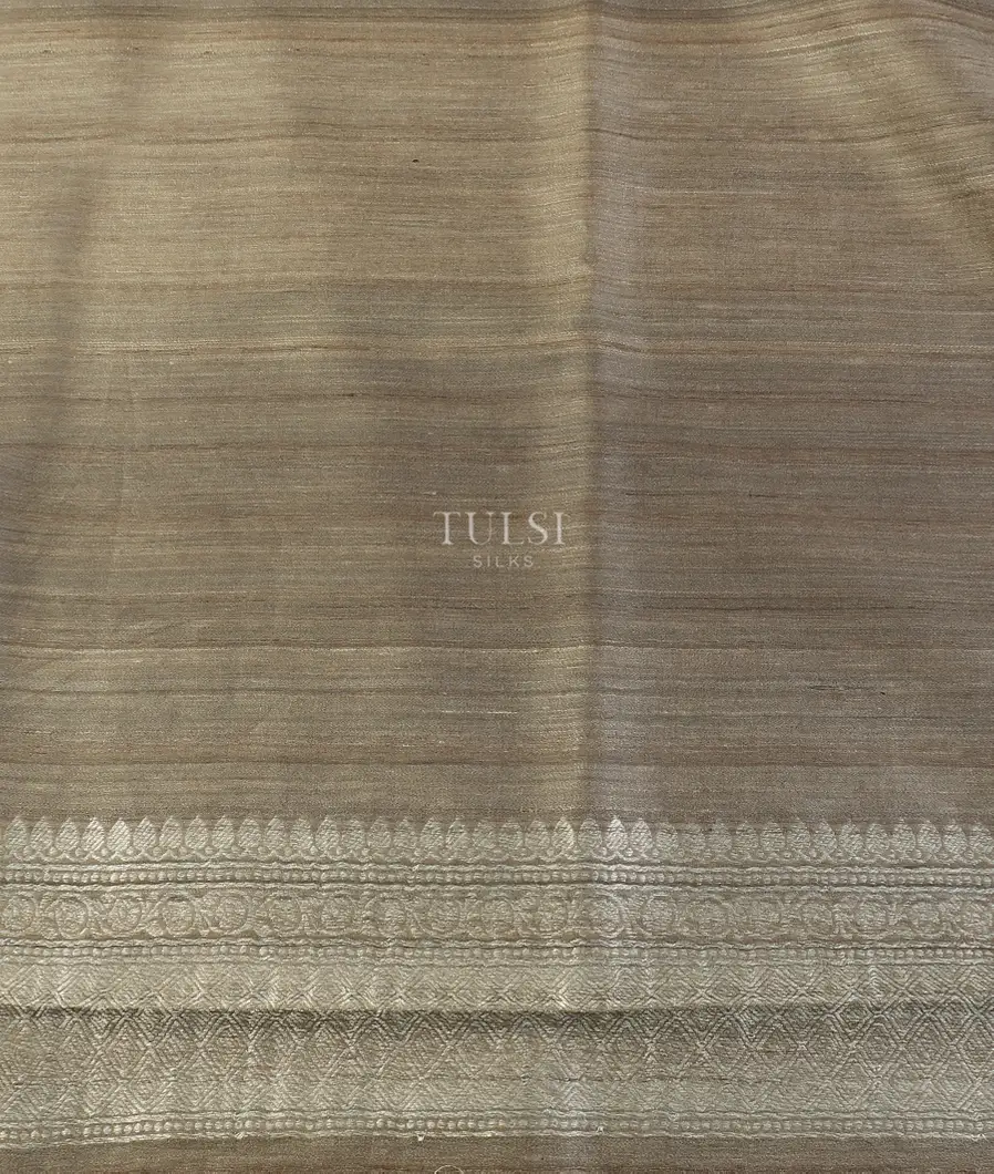 Grey Banaras Tussar Saree T5546183