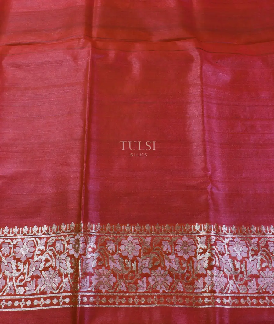 Red Banaras Tussar Saree T5613273