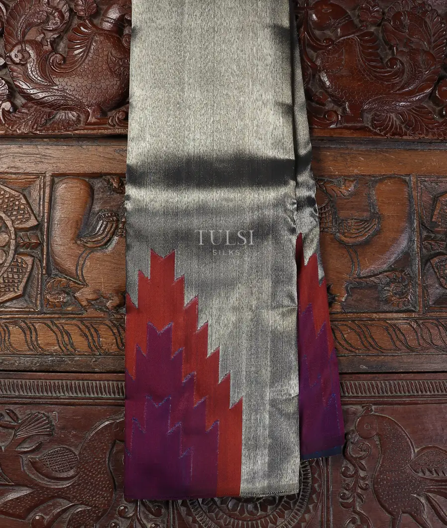 Silver Grey Kanjivaram Silk Saree T553140-image