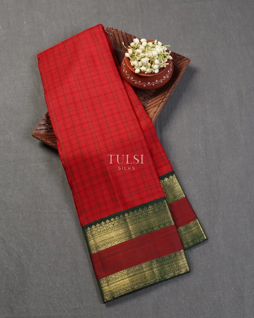 Red Kanjivaram Silk Saree T536188-image