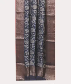 Blue Soft Printed Cotton Saree T5574852