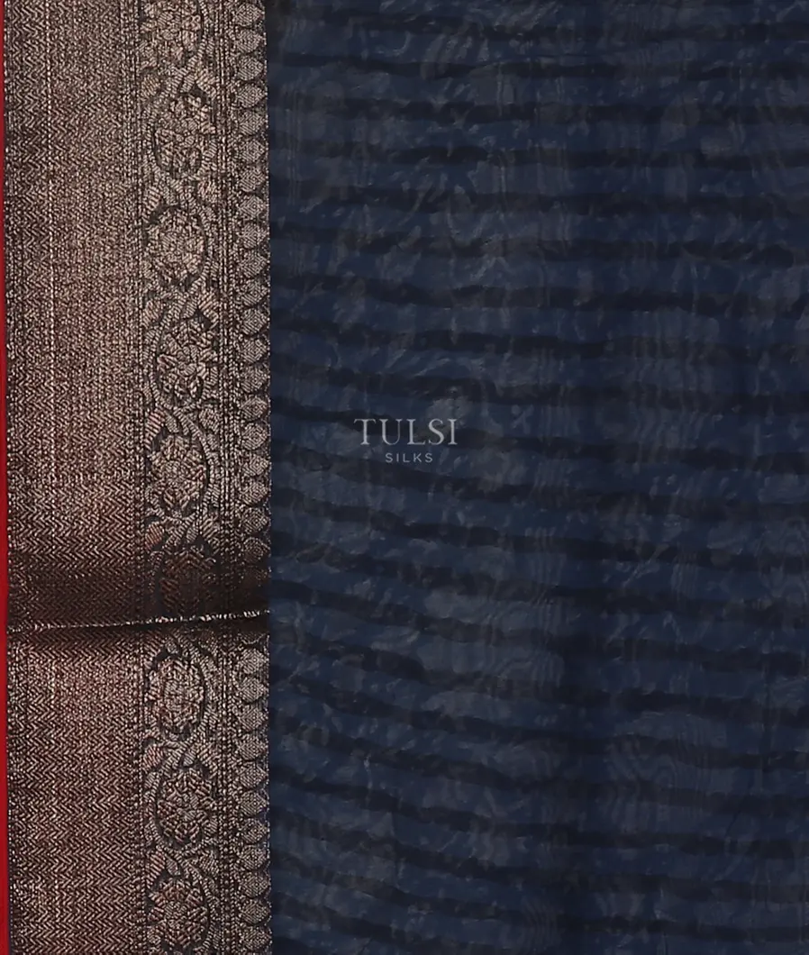 Blue Soft Printed Cotton Saree T5574853