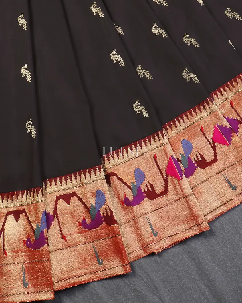Black Paithani Silk Saree T5652234