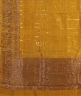 Yellow Banaras Tussar Saree T5062164