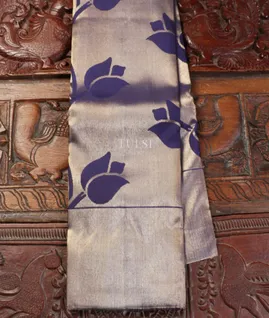 Midnight Blue Kanjivaram Silk Saree T5522871