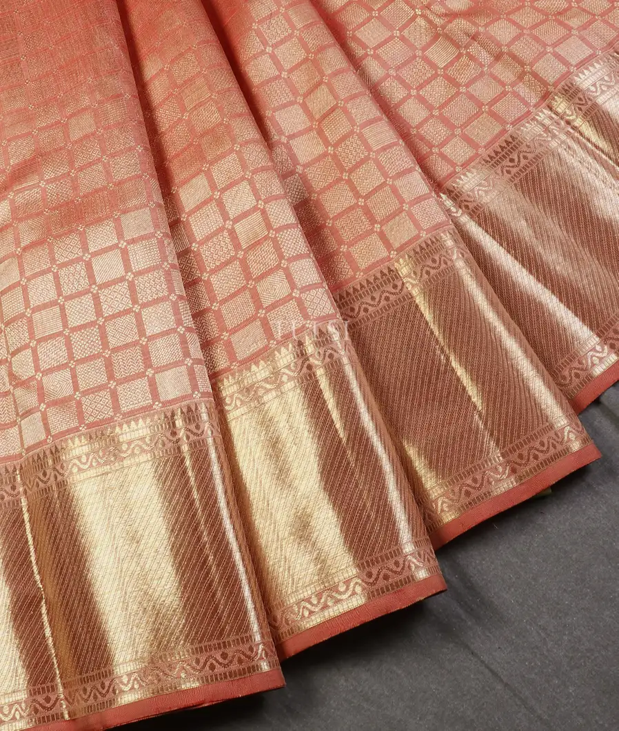 Peach Kanjivaram Silk Saree T5451174