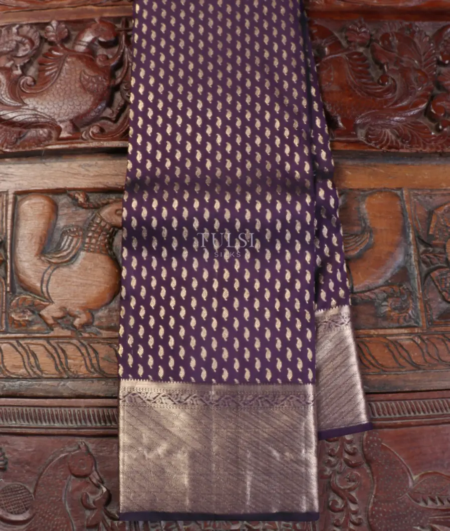 Deep Purple Kanjivaram Silk Saree T531049-image