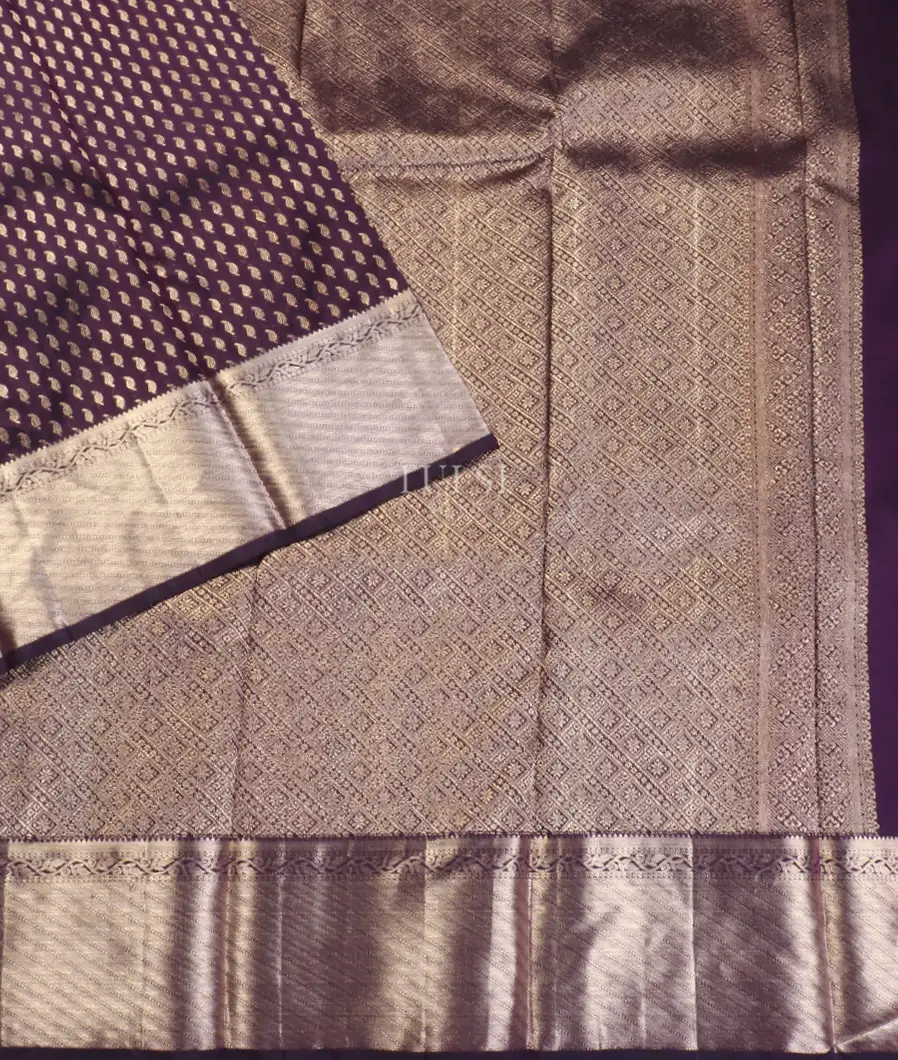 Deep Purple Kanjivaram Silk Saree T5310492