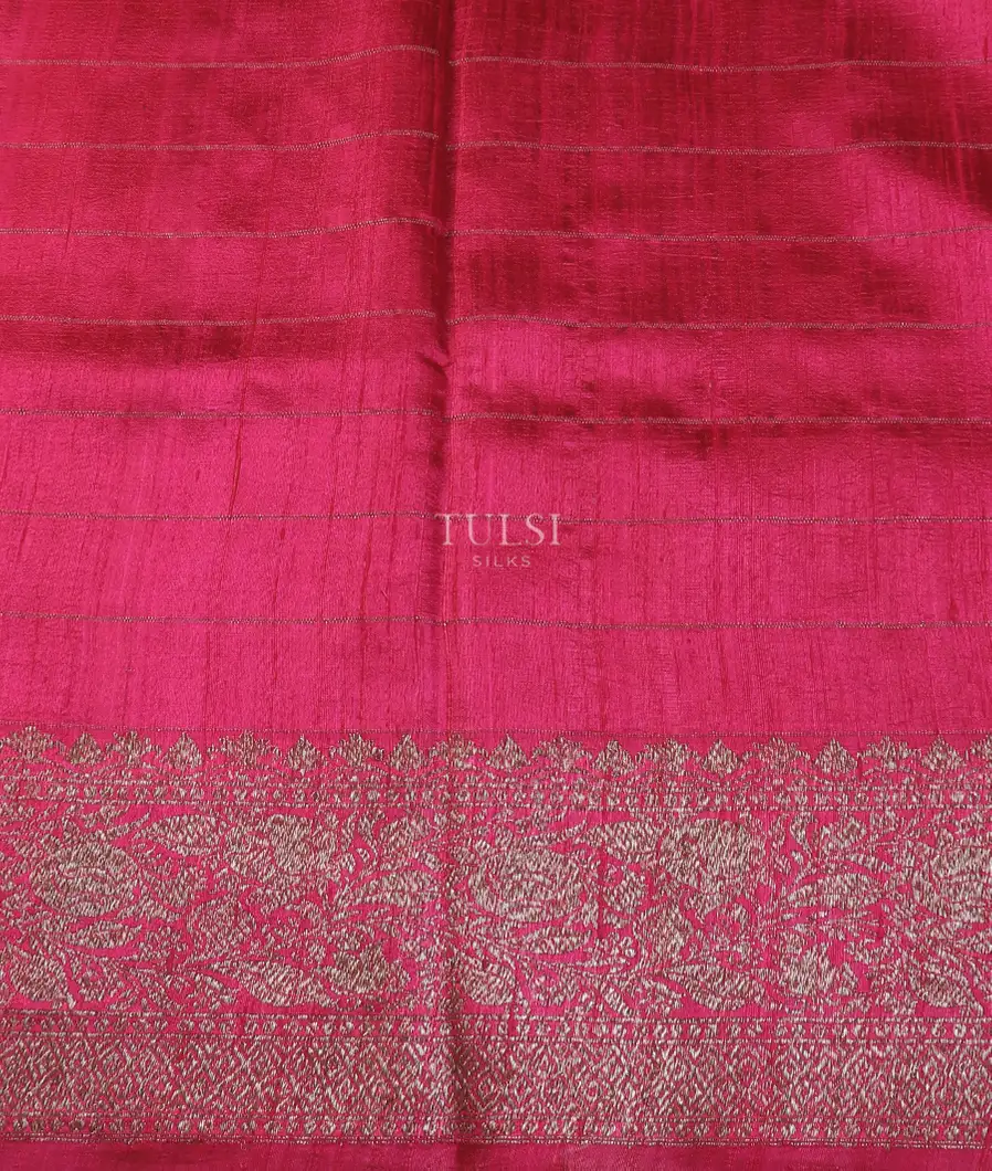 Yellow Banaras Tussar Saree T5574203