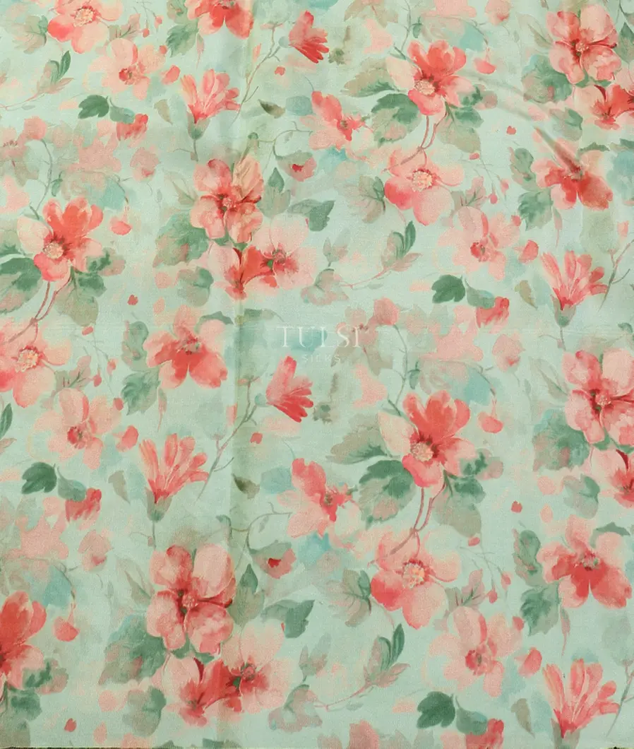 Blue Printed Kanjivaram Silk Saree T5653513