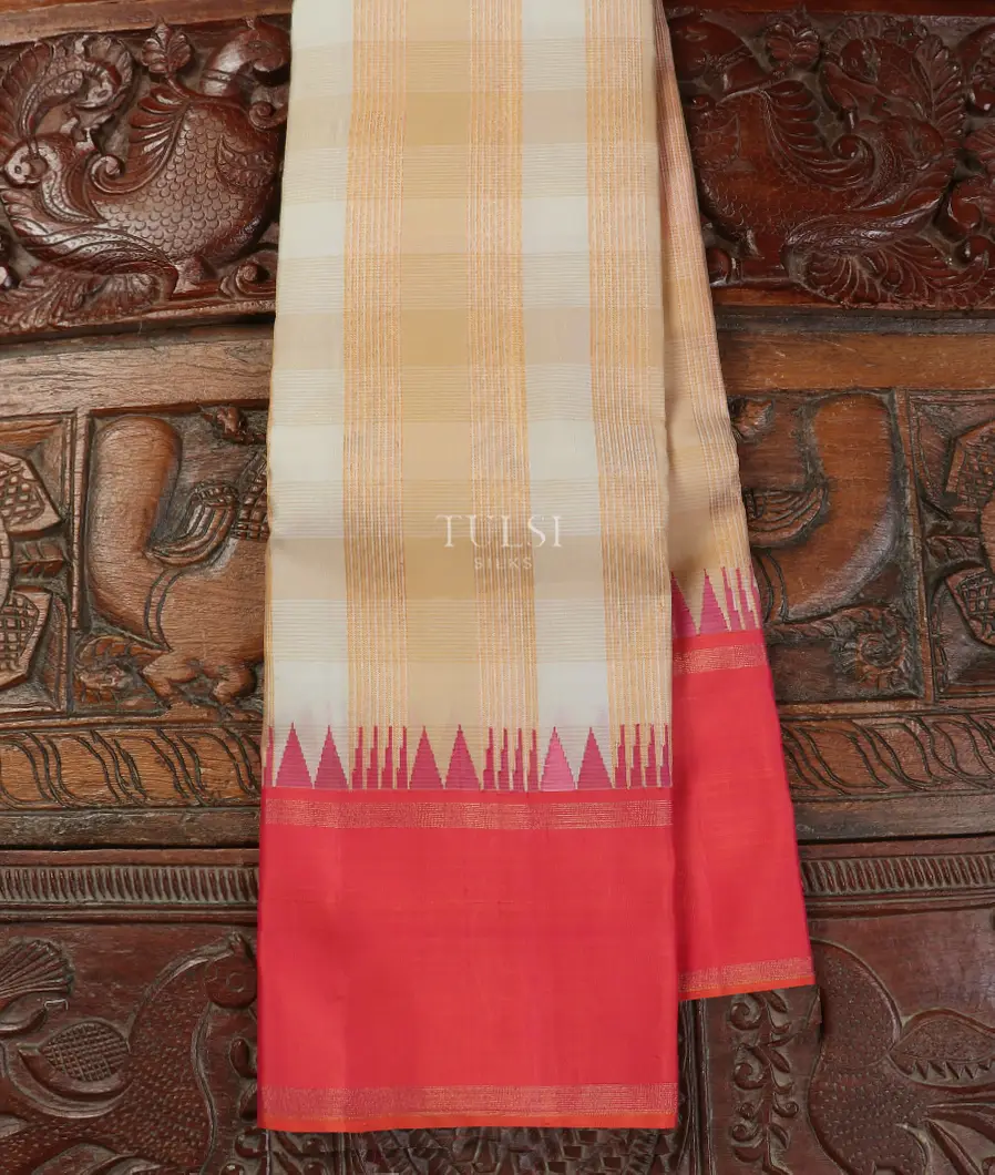 Off - White Kanjivaram Silk Saree T560415-image