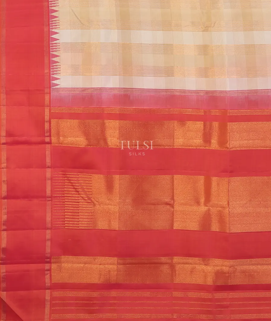 Off - White Kanjivaram Silk Saree T5604154