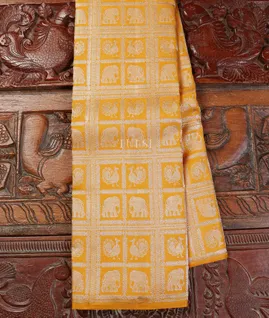 Yellow Kanjivaram Silk Saree T5618911