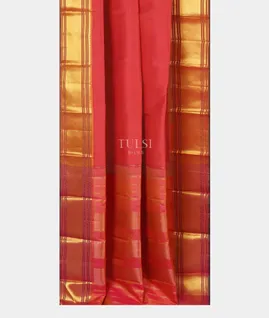 Pink And Orange Kanjivaram Silk Saree T5011802