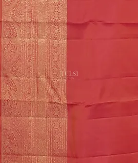 Pinkish Orange Kanjivaram Silk Saree T3616893