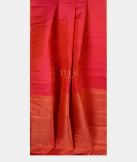 Pinkish Orange Kanjivaram Silk Saree T5624522