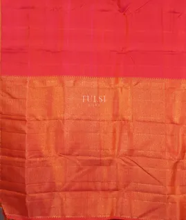 Pinkish Orange Kanjivaram Silk Saree T5624524