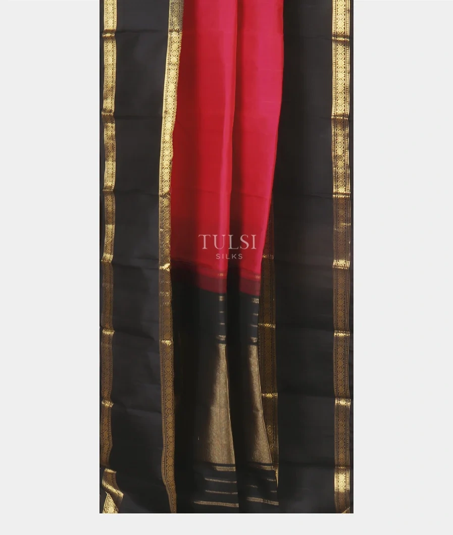 Pinkish Red Kanjivaram Silk Saree T5614762