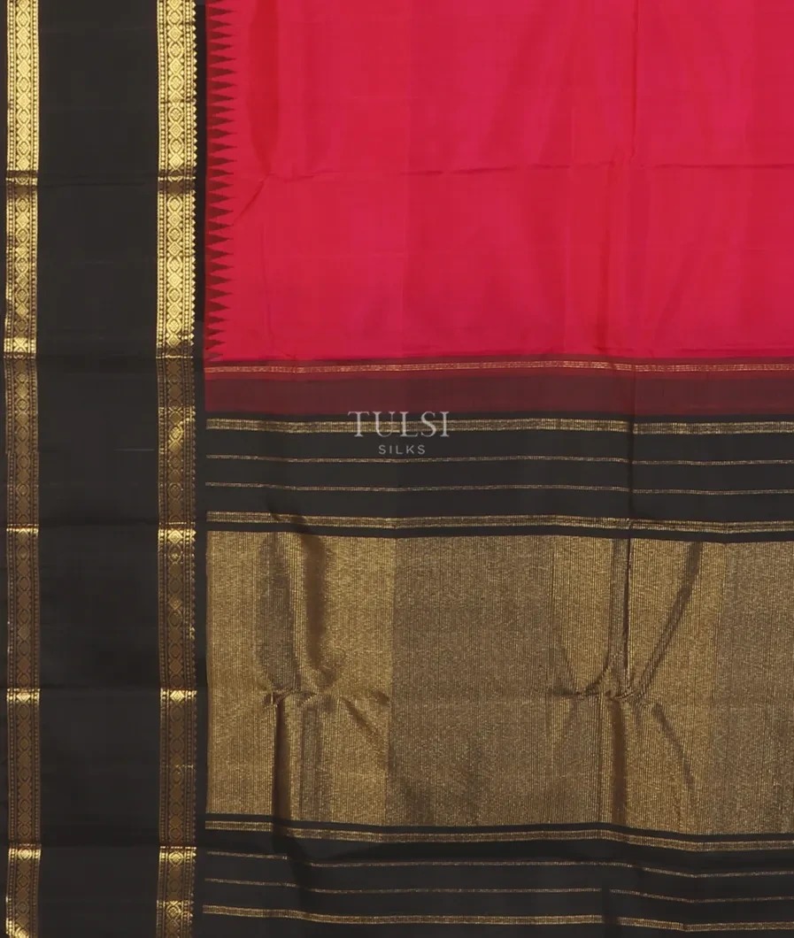 Pinkish Red Kanjivaram Silk Saree T5614764