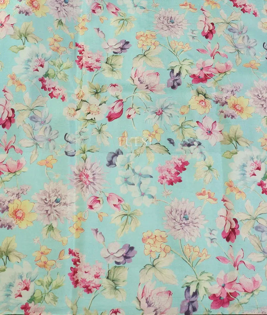 Blue Printed Kanjivaram Silk Saree T5653533