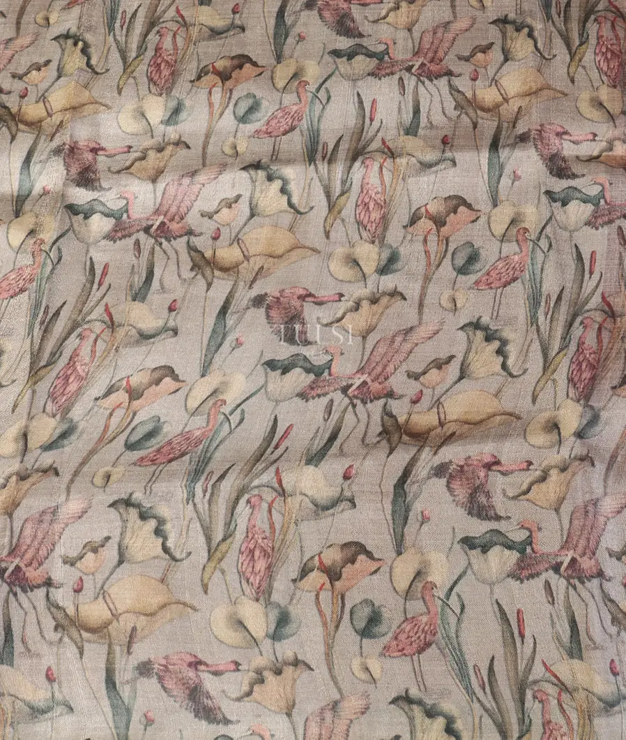 Rust Woven Tussar Saree T4310114