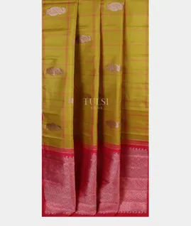 Yellowish Green Kanjivaram Silk Saree T5395892