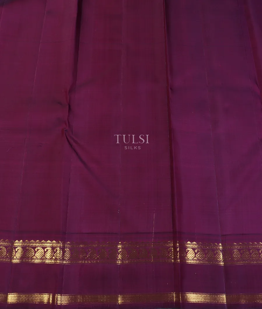 Light Green and Light Lavender Kanjivaram Silk Saree T5606193
