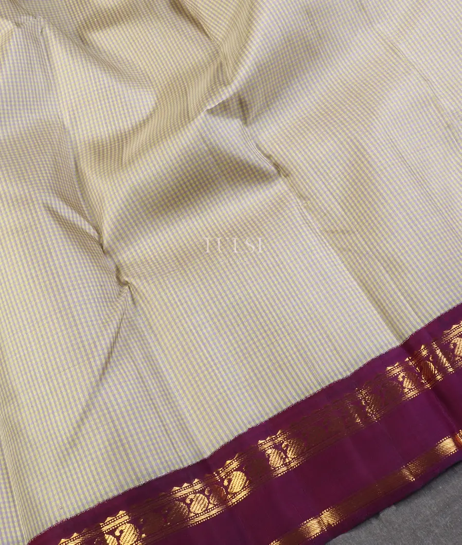 Light Green and Light Lavender Kanjivaram Silk Saree T5606194