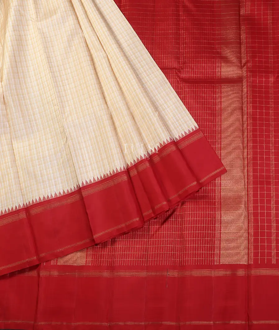 Beige Kanjivaram Silk Saree T5601422