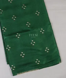 Green Tussar Embroidery Saree T5639201