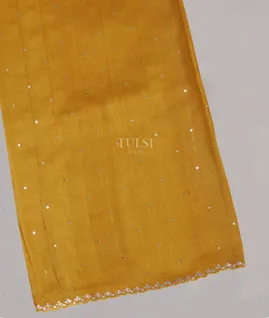Yellow Tussar Embroidery Saree T5651491