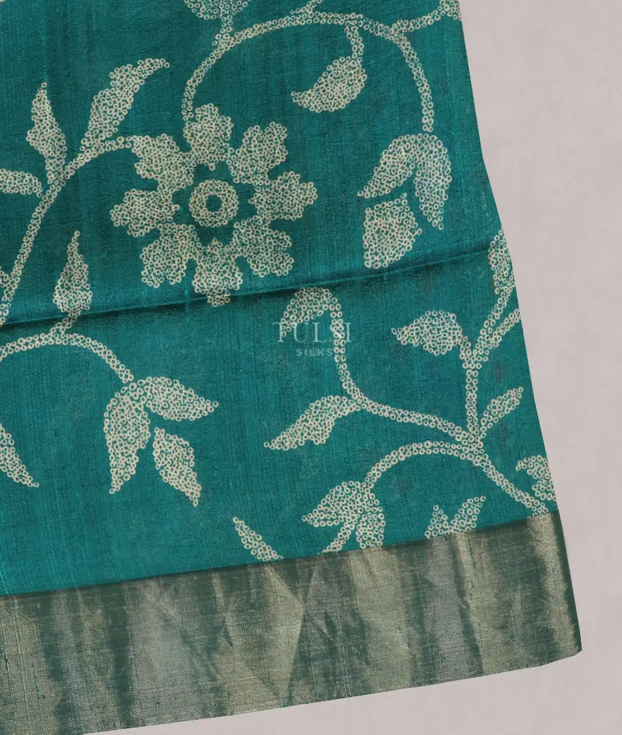 Green Tussar Printed Saree T560965-image
