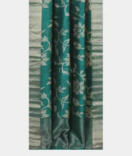 Green Tussar Printed Saree T5609652