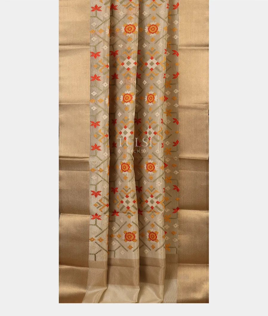 Beige Kota Cotton Saree T5667422