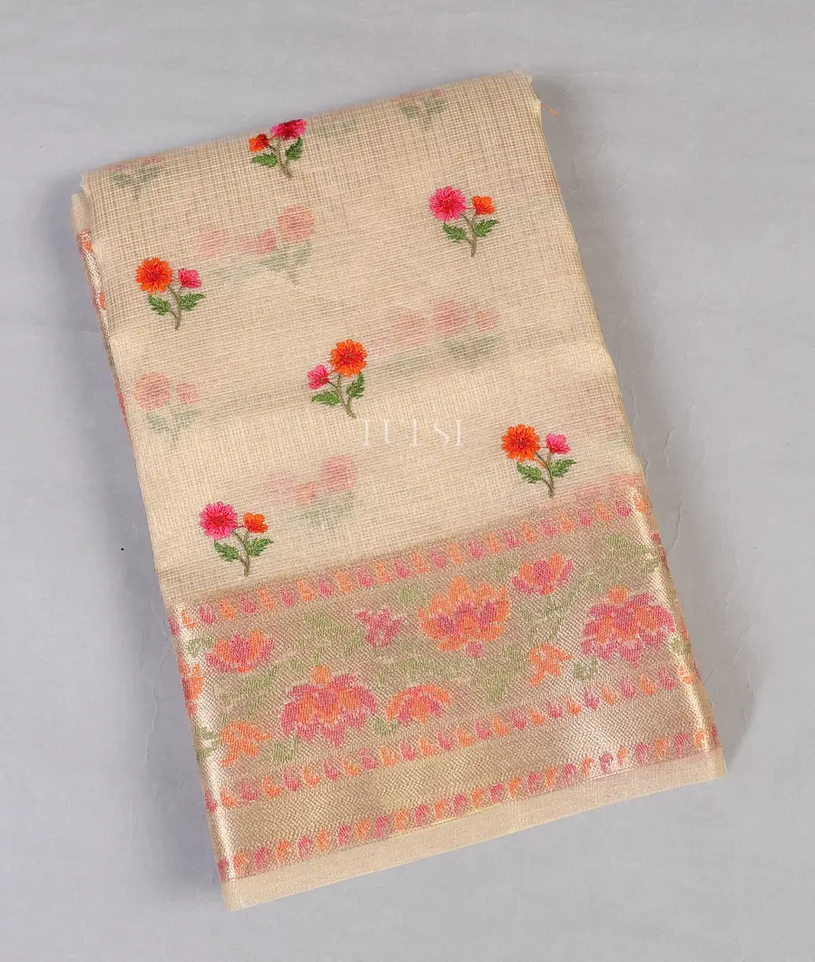 Beige Kota Cotton Saree T566751-image